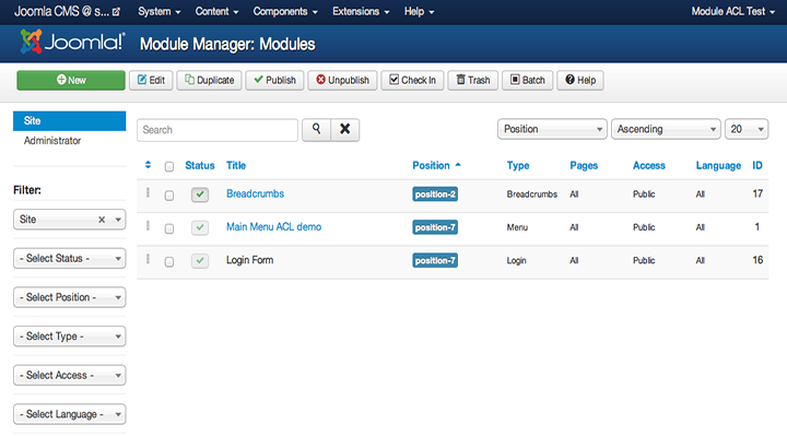 Система управления сайтом joomla