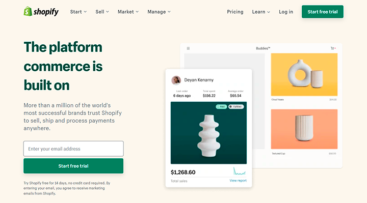 Конструктор сайтов Shopify Конструктор сайтов Shopify