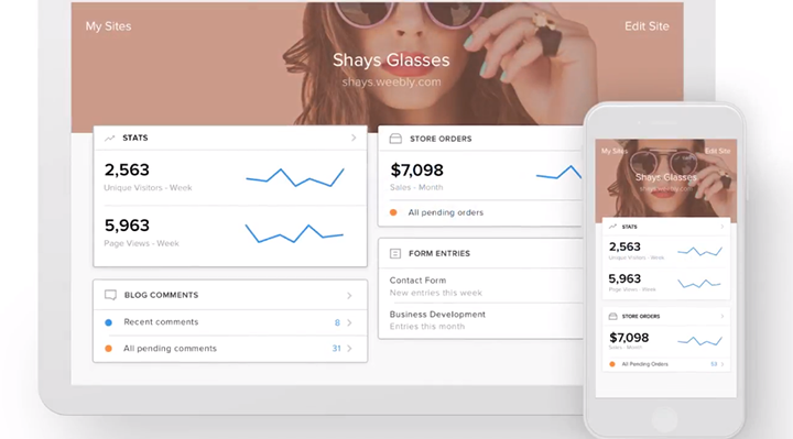 Конструктор сайтов Weebly
